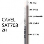 Koaxiální kabel CAVEL SAT703ZH, LSZH, 6,6mm, ClassB(Dca,s2,d2,a1), 100m balení
