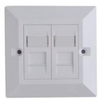 Lanview modulární zásuvka Cat6, 2xRJ45, 86x86mm