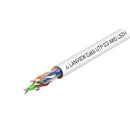 LAN kabel Lanview Cat6 U/UTP, LSZH, cívka 500m