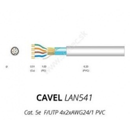 LAN kabel CAVEL 541, Cat.5, PVC, F/UTP (FTP), 300m balení